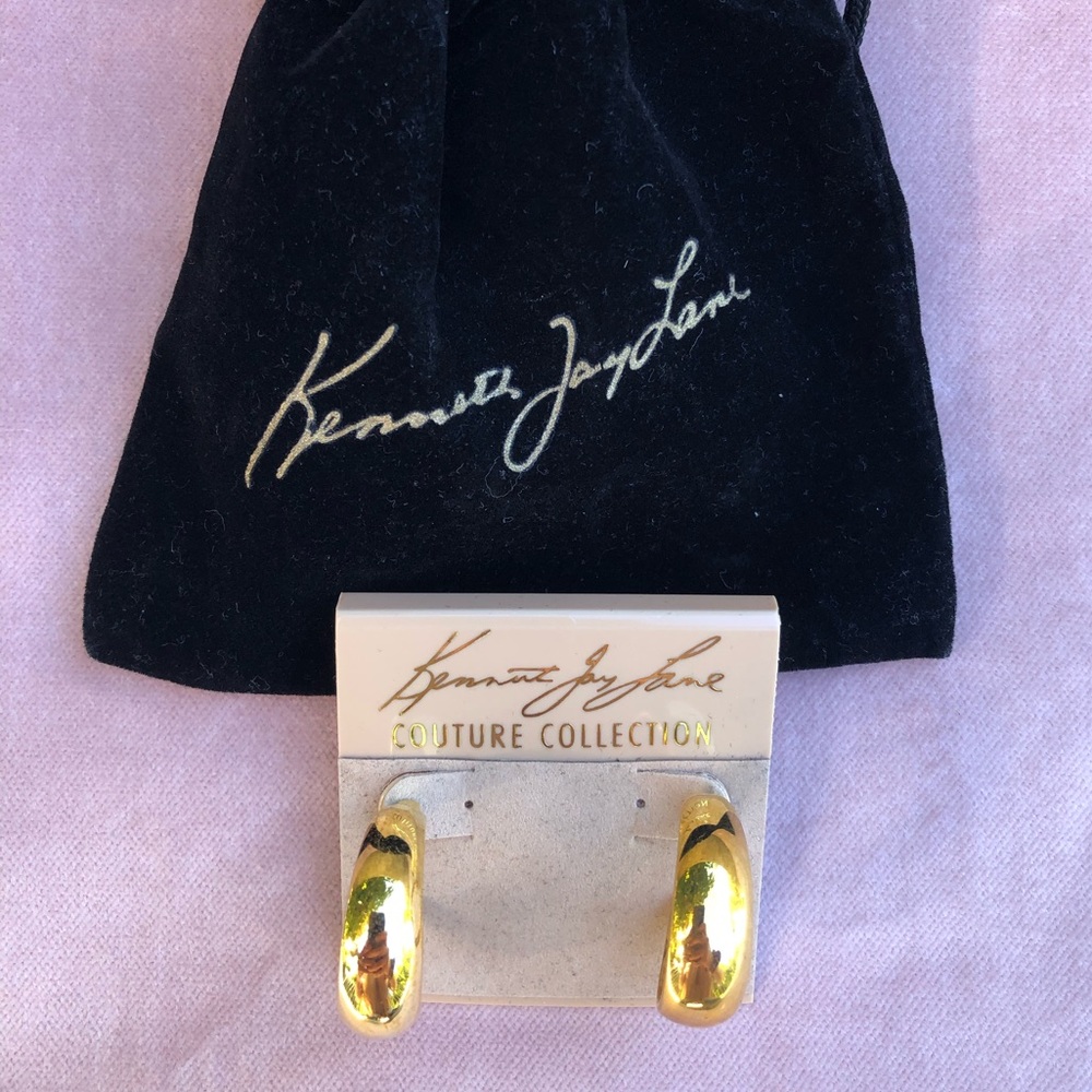 Kenneth Jay Lane gold-plated hoop earrings